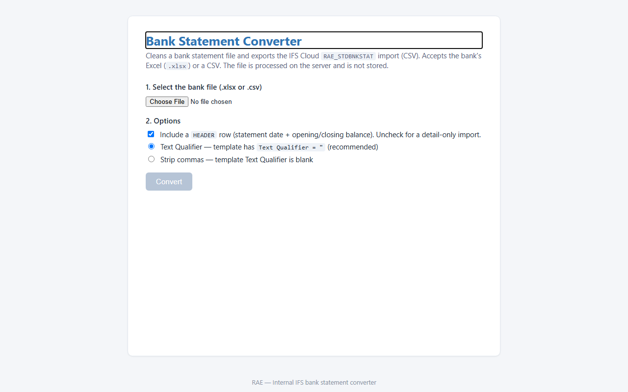 Bank File Converter preview