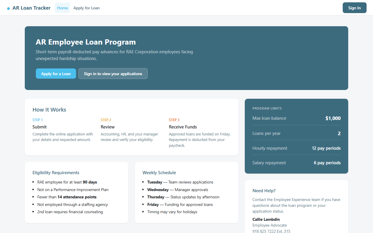 AR Loans preview