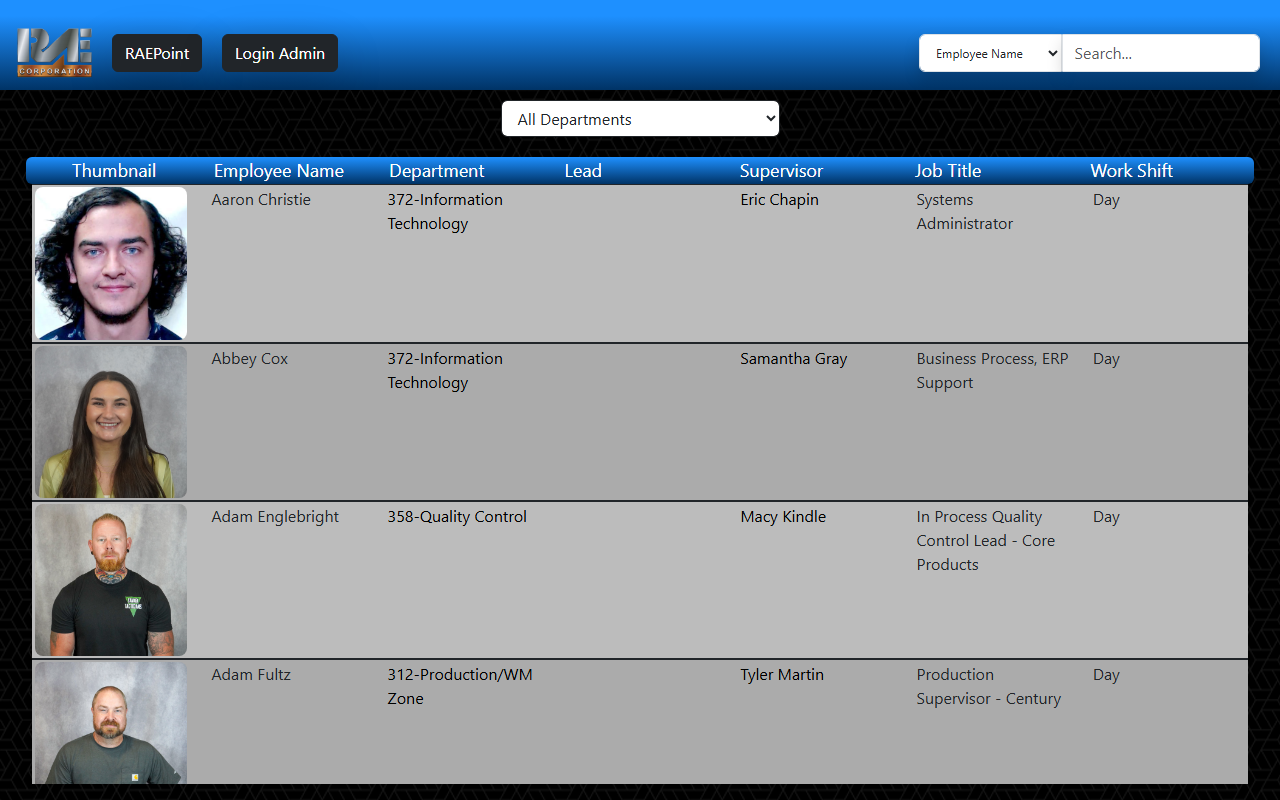 Employee Directory preview