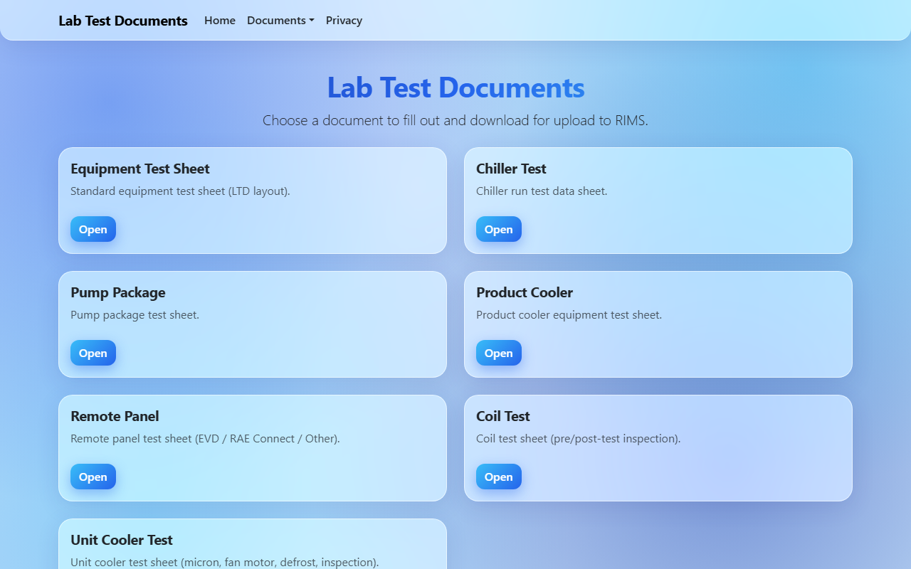 Test Documents App preview